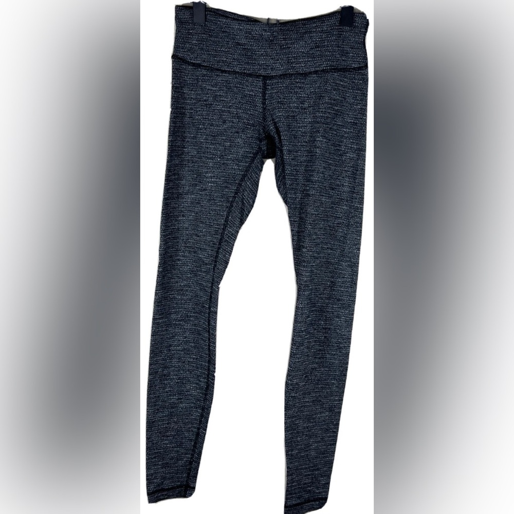 Lululemon Size 8 Women’s Wunder Under Leggings Heathered Gray Coco Pique Luon